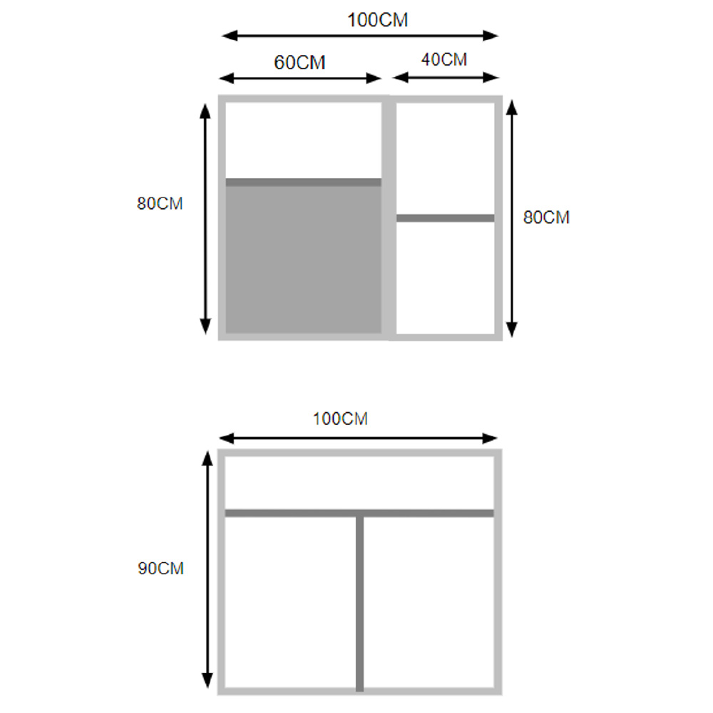 Cocina integral 100cm Chocolate