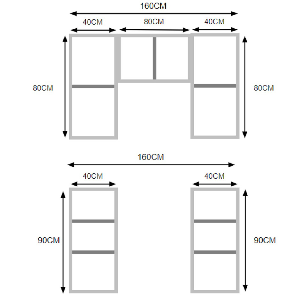 Cocina integral 160cm Chocolate