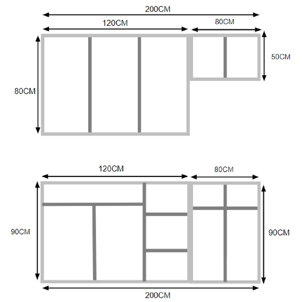 Cocina integral 200cm Chocolate