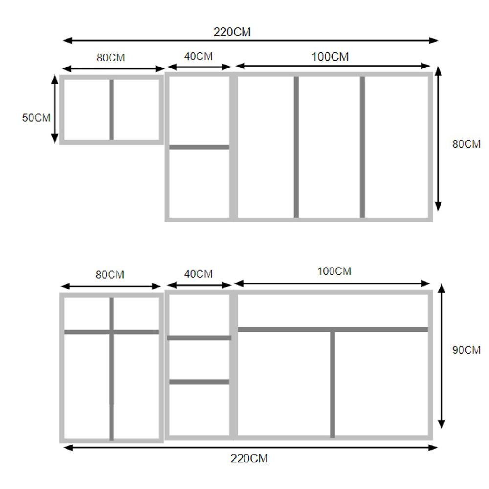 Cocina integral 220cm Chocolate