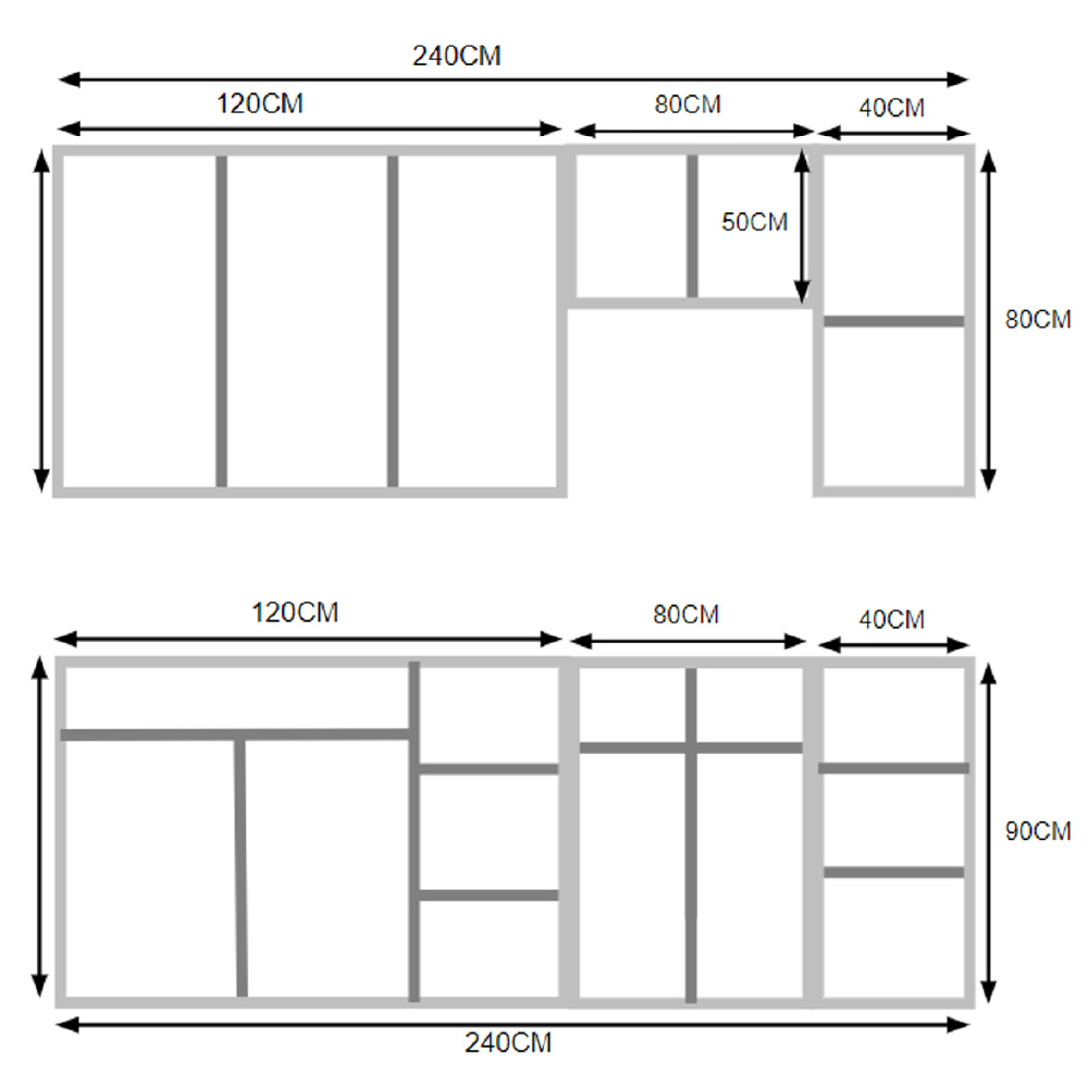 Cocina integral 240cm Gris